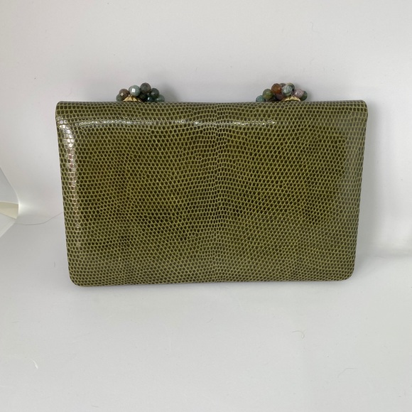 Darby Scott Exotic Green Lizard Gem Handbag - Picture 6 of 9